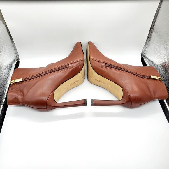 Vince Camuto Taileen Brown Genuine Leather Square Toe Ankle Booties Women’s 6.5 - Picture 4 of 9